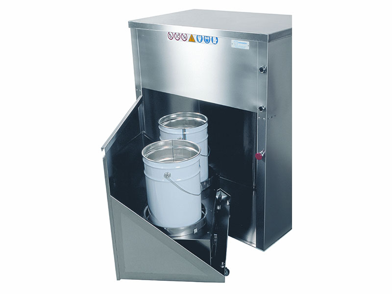 000459 000458 000471 Hamach RVS Processing of Waste Leaking Container open Hamach RVS Processing of Waste – Leaking Container – Open