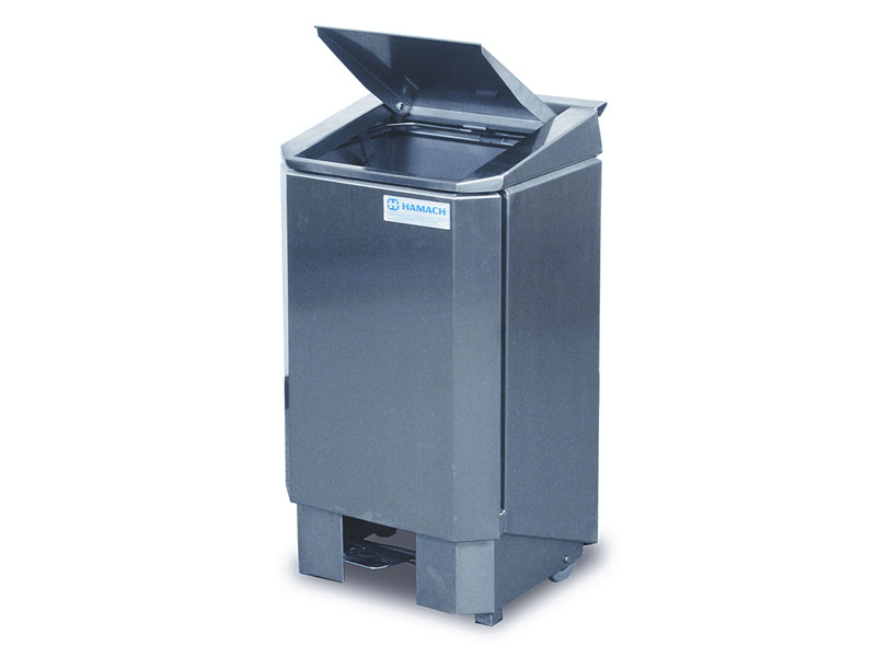 000470 Hamach Stainless Waste Bin 60L Hamach Stainless Waste Bin – 60L
